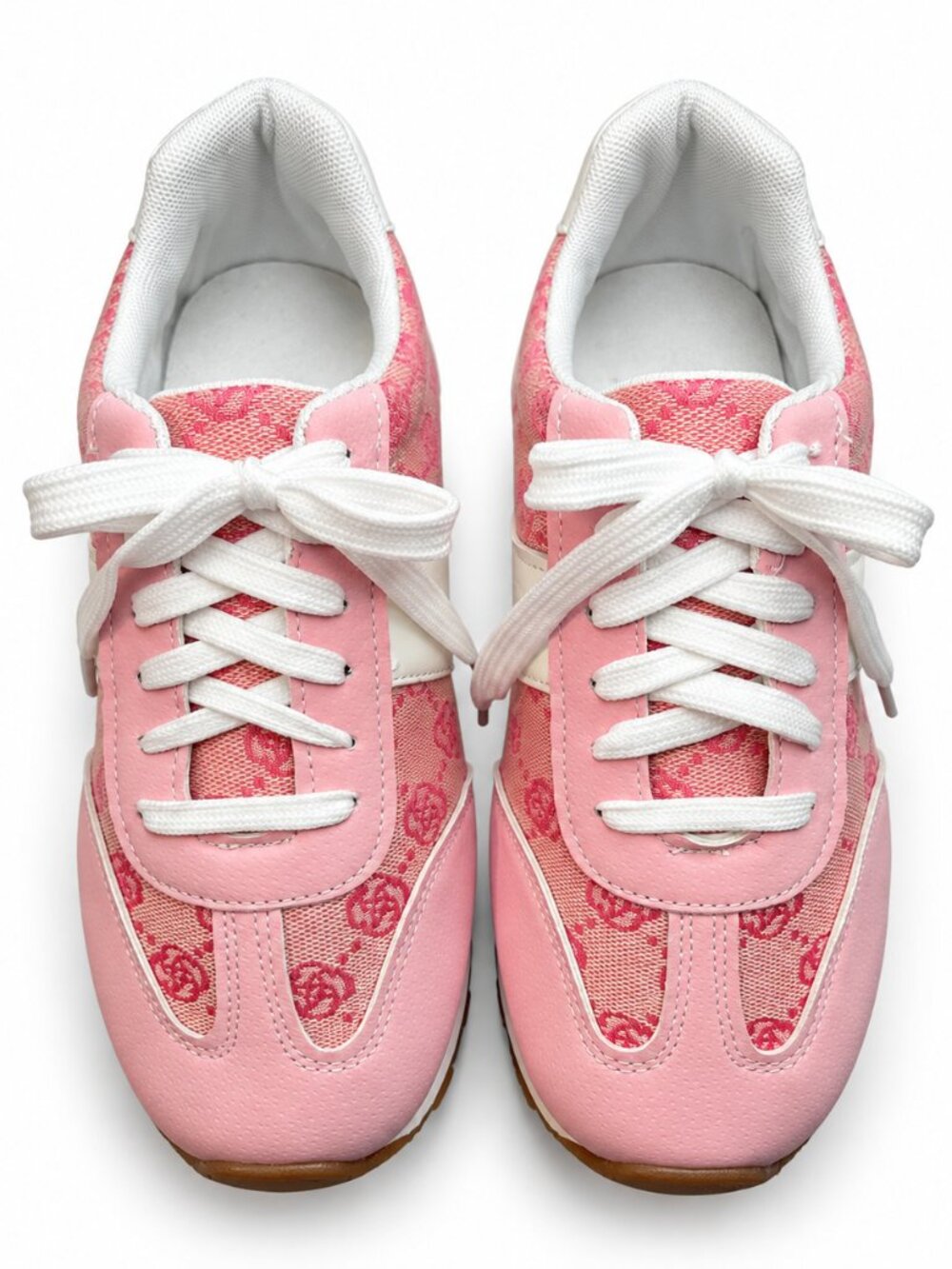Pink Monogram Retro Low Top Sneakers New Size 41